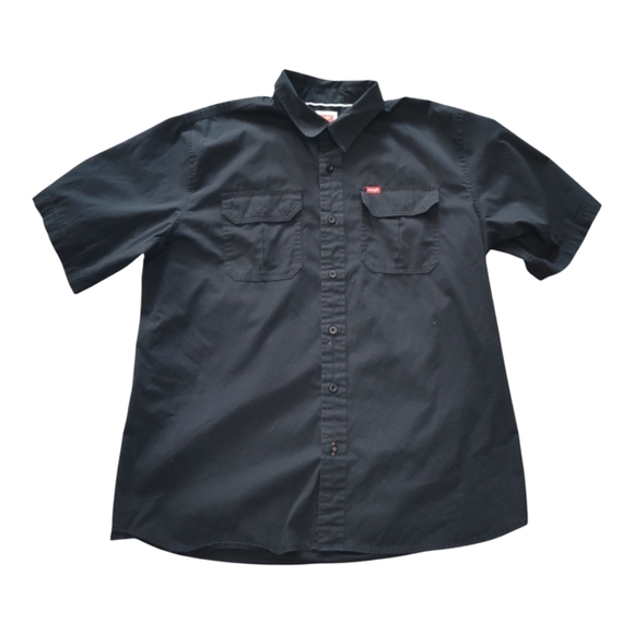 Wrangler Other - Wranglers Men's Black Short Sleeve Extra Large Button Down Dress Shirt